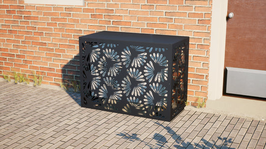 Design airco ombouw Blossom met bloemenmotief