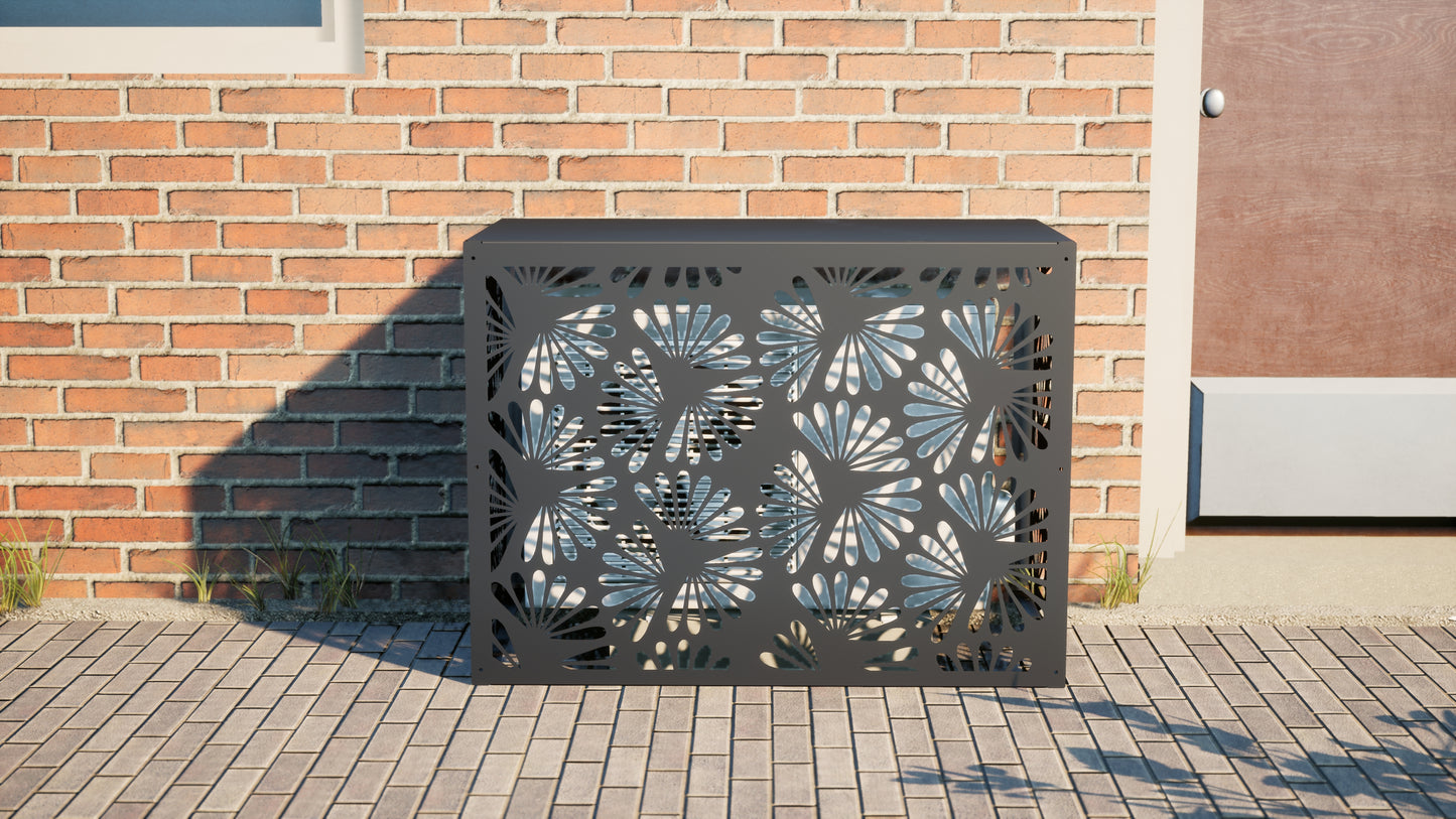 Design airco ombouw Blossom met bloemenmotief