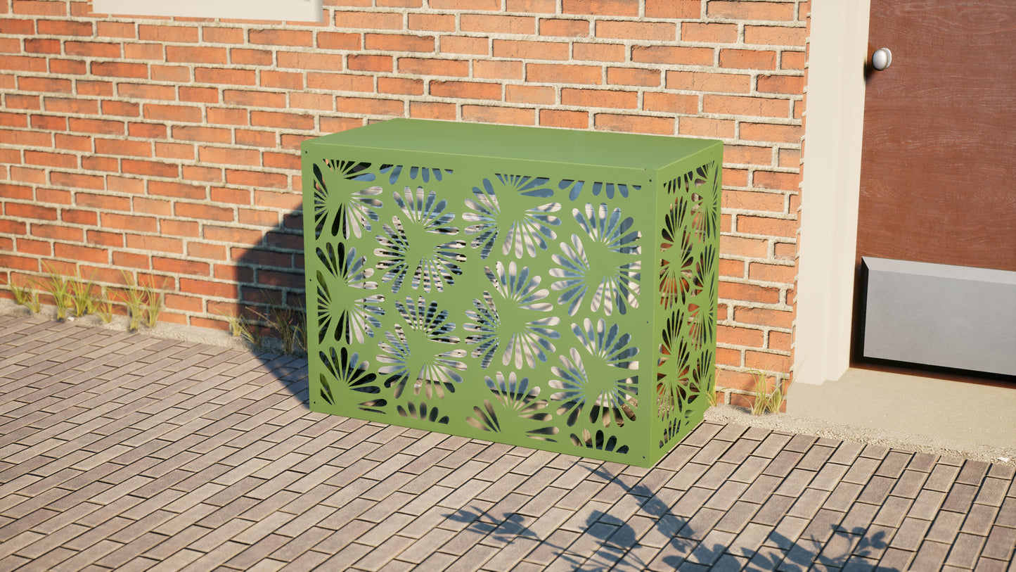 Design airco ombouw Blossom met bloemenmotief