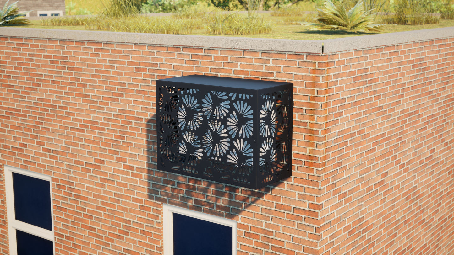 Design airco ombouw Blossom met bloemenmotief