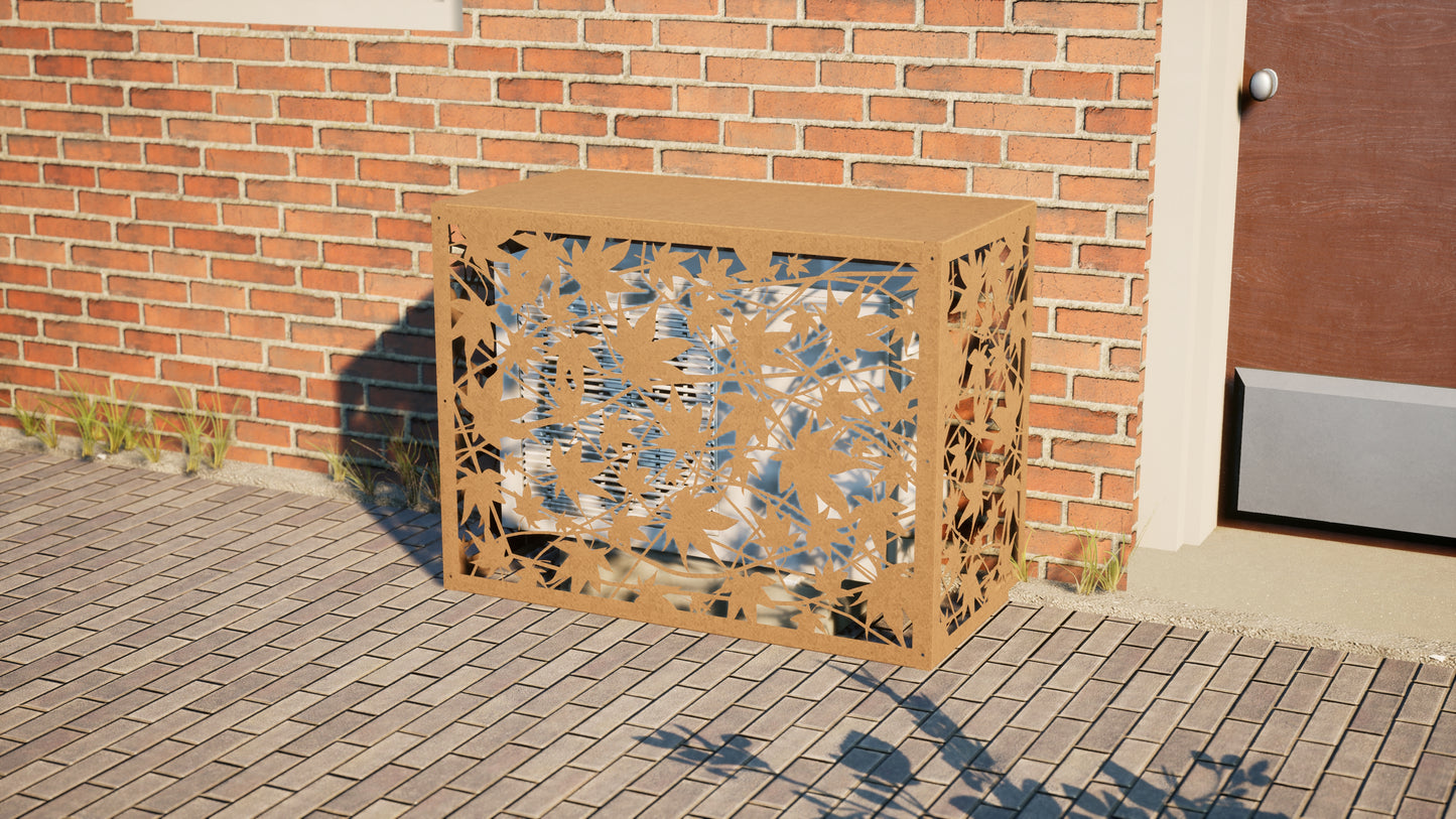 Design airco ombouw Evergreen met bladerenmotief
