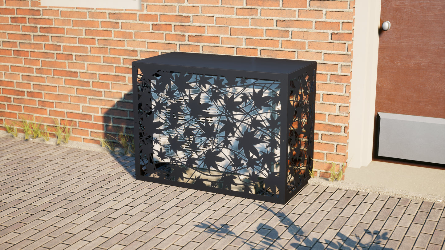 Design airco ombouw Evergreen met bladerenmotief
