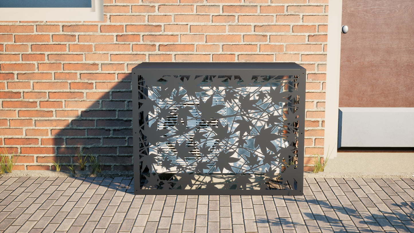 Design airco ombouw Evergreen met bladerenmotief