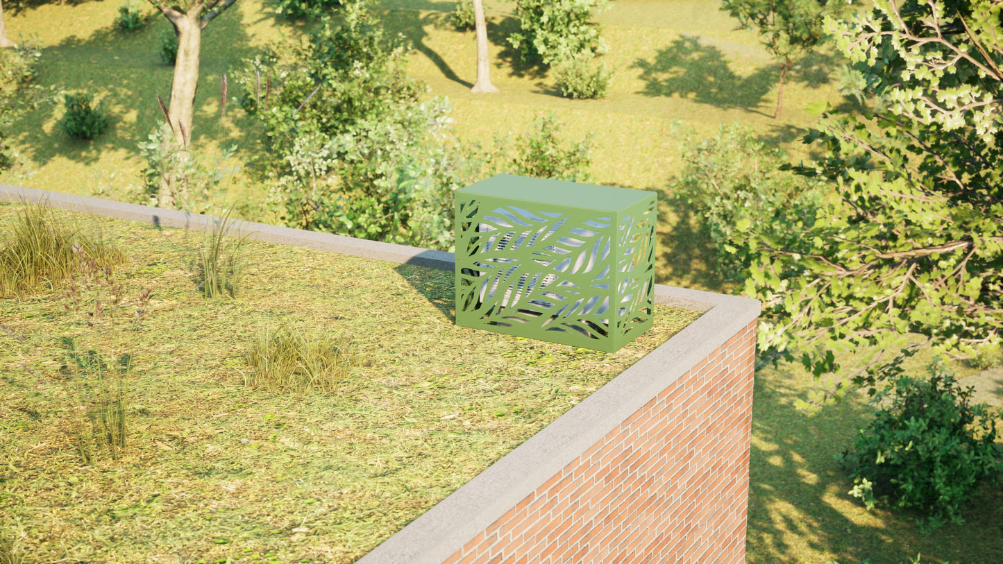 Design airco ombouw Leaf met bladerenmotief