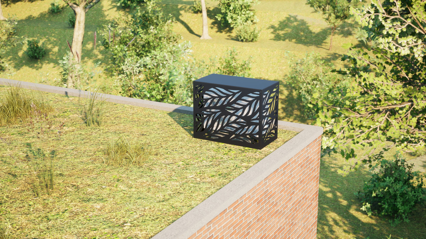 Design airco ombouw Leaf met bladerenmotief