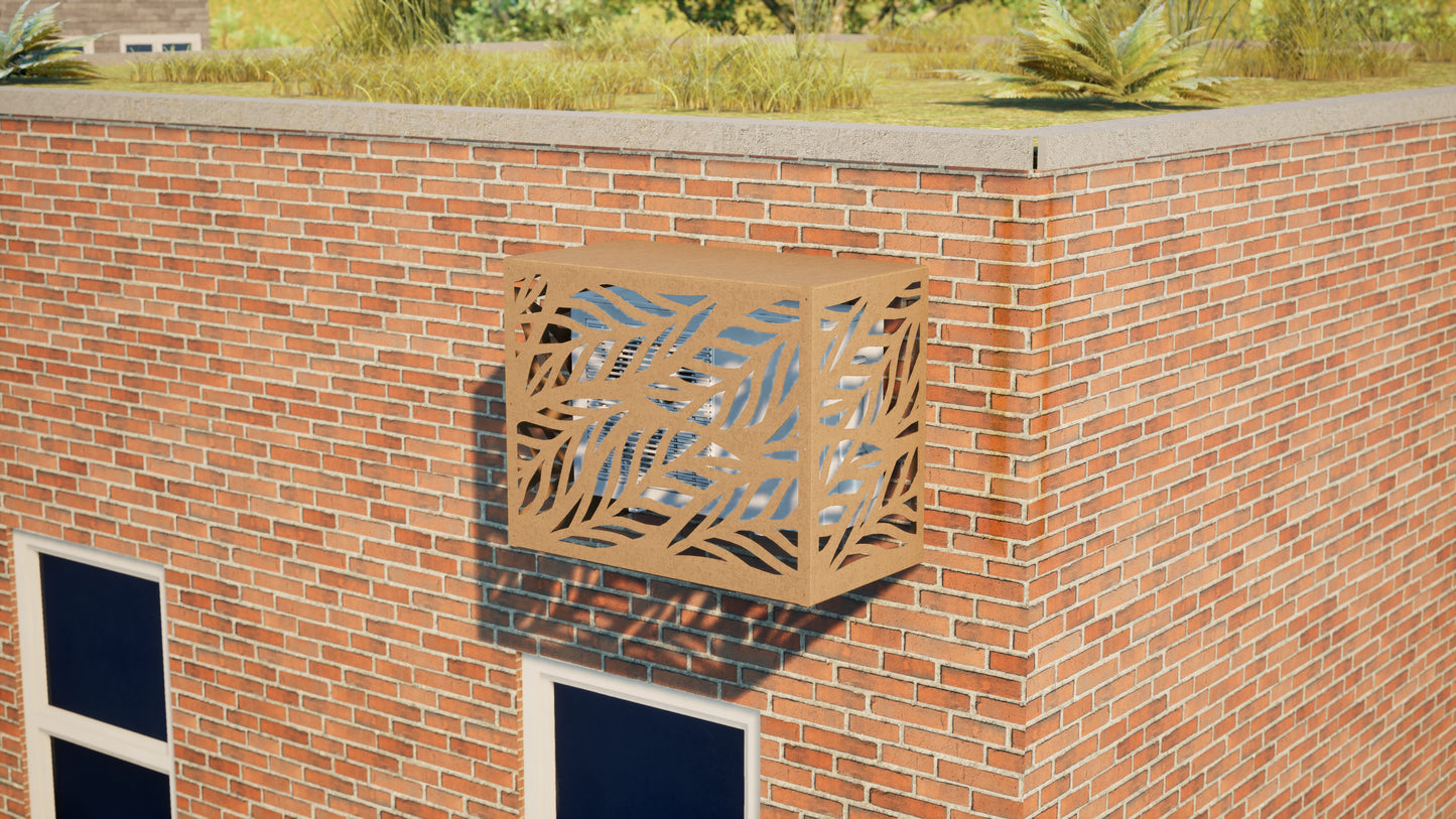 Design airco ombouw Leafy met bladerenmotief