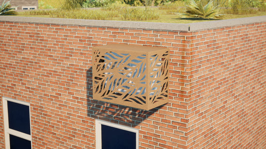 Design airco ombouw Leafy met bladerenmotief