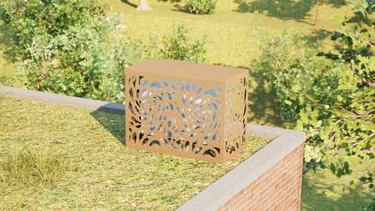 Design airco ombouw Symphony met bloemenmotief