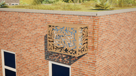 Design airco ombouw Autumn met bladerenmotief
