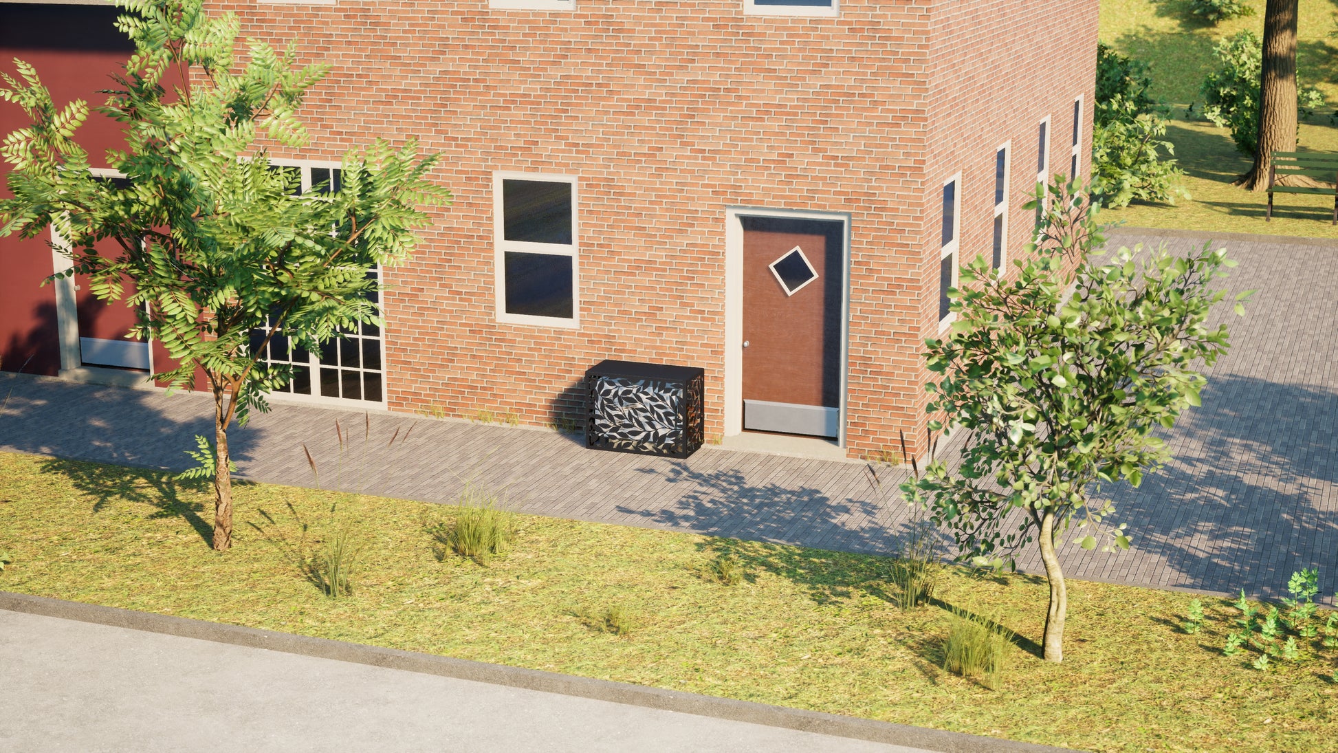 Design airco ombouw Autumn met bladerenmotief