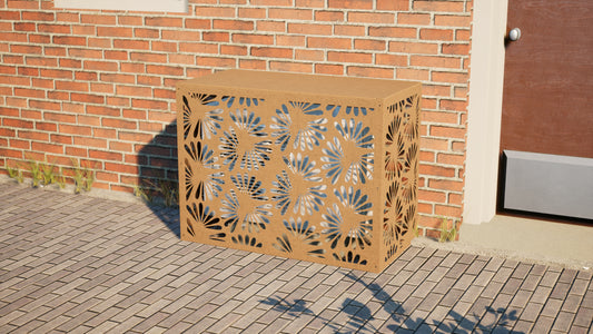 Design airco ombouw Blossom met bloemenmotief
