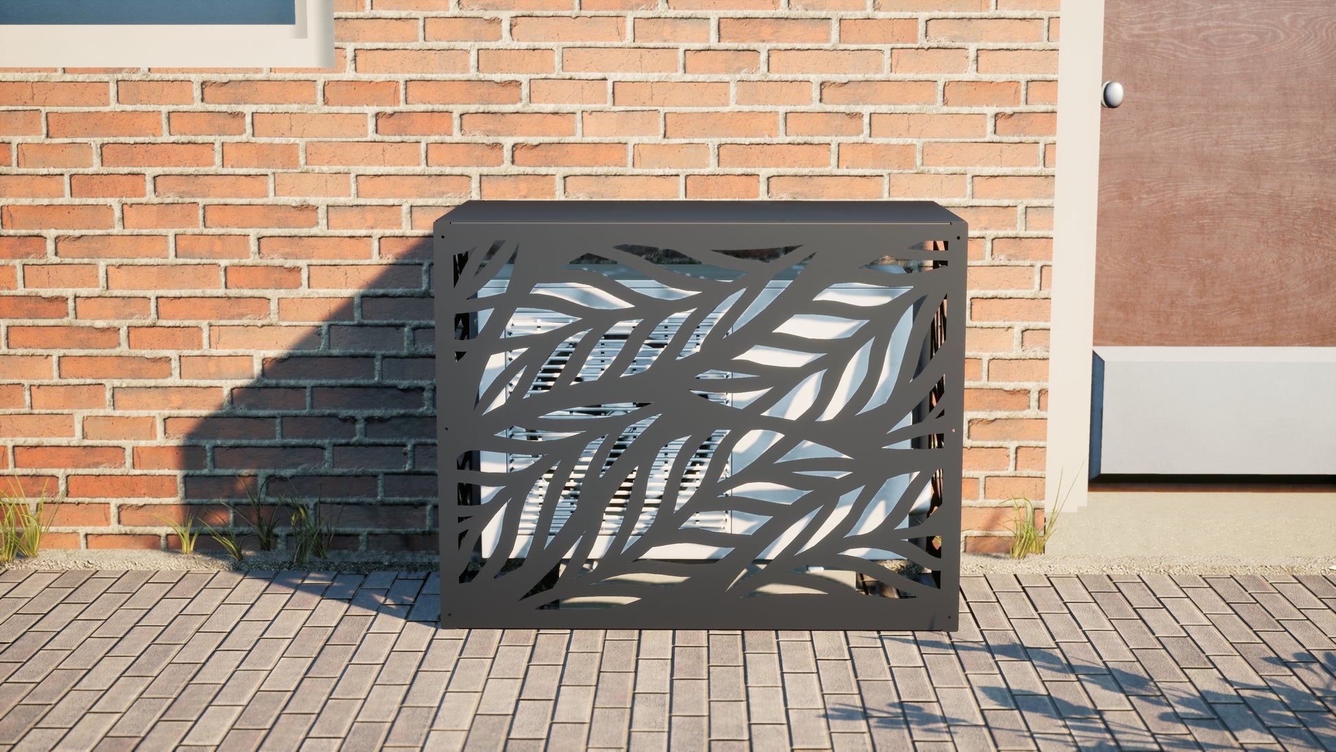 Design airco ombouw Leaf met bladerenmotief