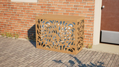 Design airco ombouw Symphony met bloemenmotief