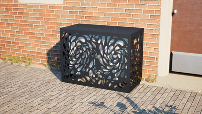 Design airco ombouw Symphony met bloemenmotief