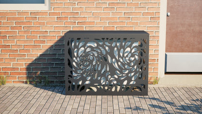 Design airco ombouw Symphony met bloemenmotief