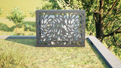 Design airco ombouw Symphony met bloemenmotief