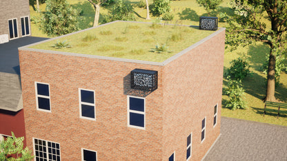 Design airco ombouw Symphony met bloemenmotief